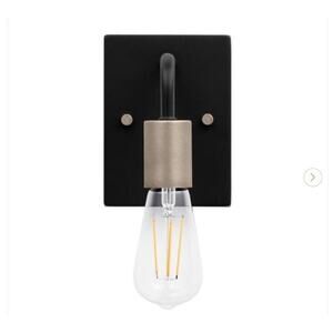 Hampton Bay Northvale 4 in. 1-Light Matte Black Bathroom Vanity Light NIB